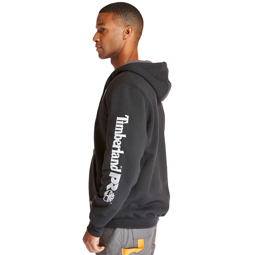 Hanorac Timberland Barbati Negrii - Pro® Hood Honcho Full-Zip Hoodie - Romania - GSQBLZ950